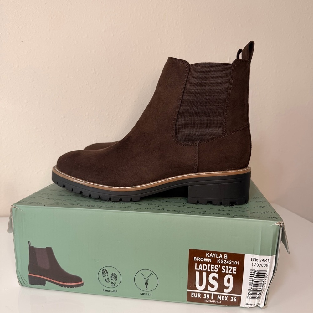 Kensie Dark Brown Ankle Booties - Picture 5 of 9
